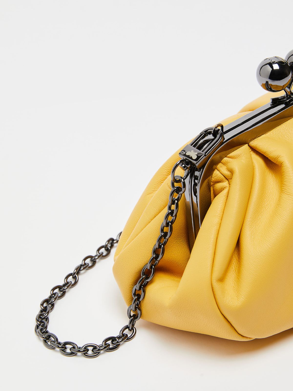 Small leather Pasticcino Bag - BRIGHT YELLOW - Weekend Max Mara - 4
