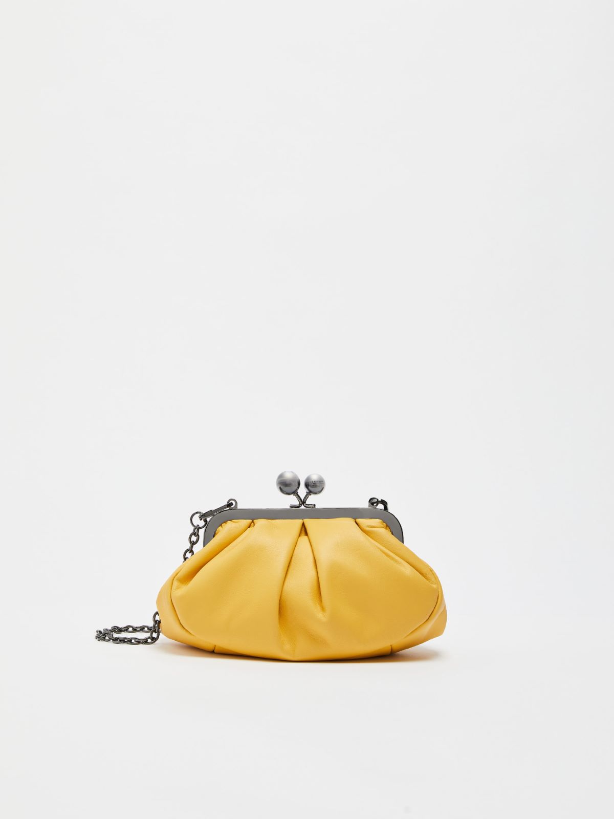 Small leather Pasticcino Bag, bright yellow | Weekend Max Mara