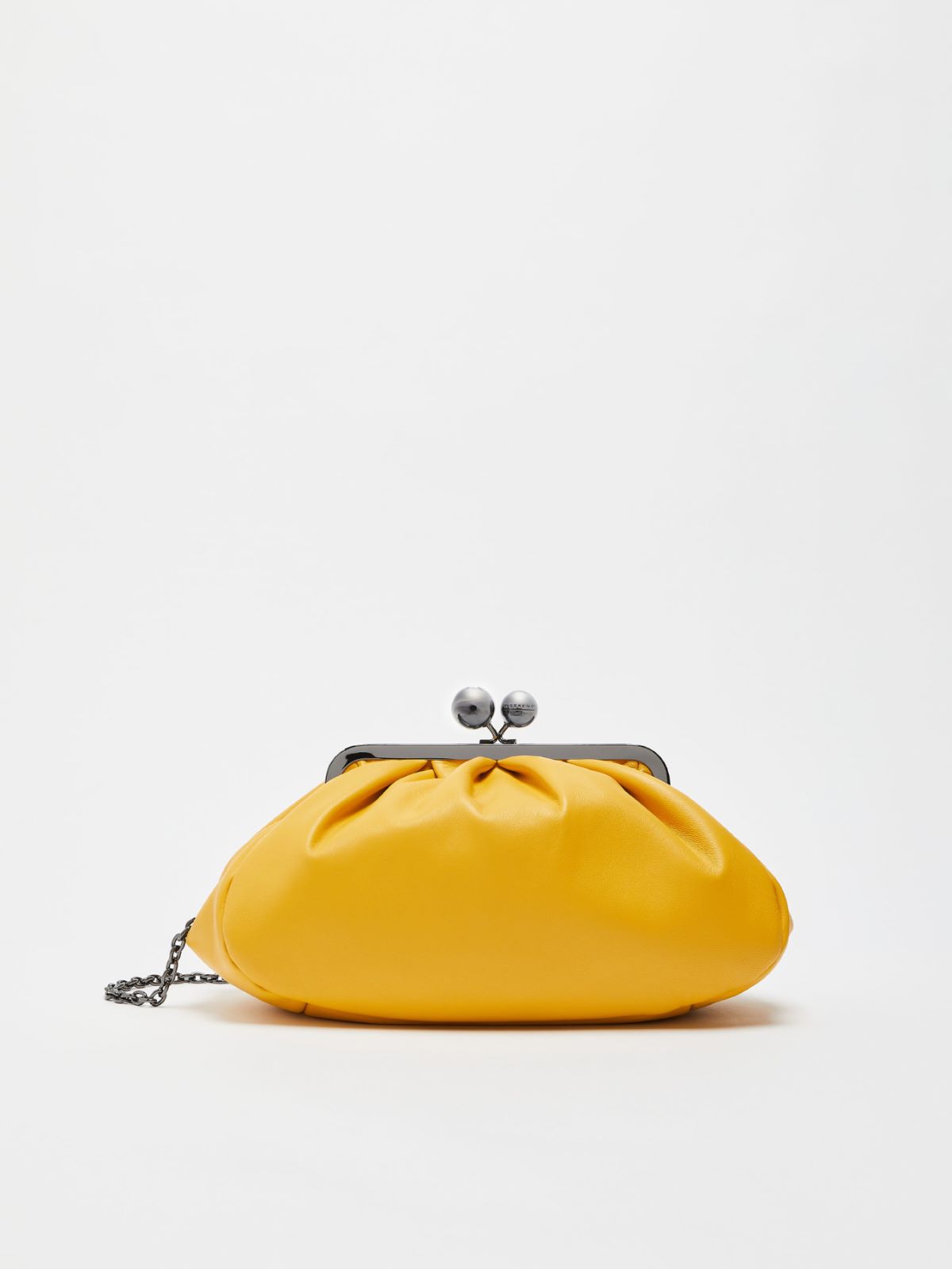 Medium leather Pasticcino Bag, bright yellow | Weekend Max Mara