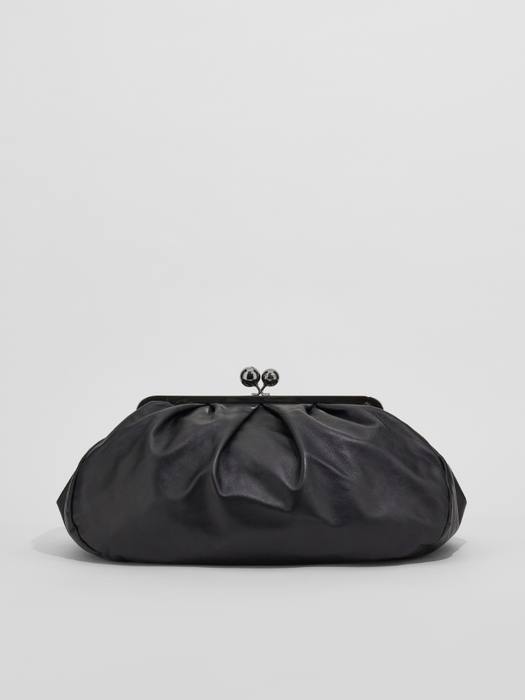 Large leather Pasticcino Bag  - BLACK - Weekend Max Mara