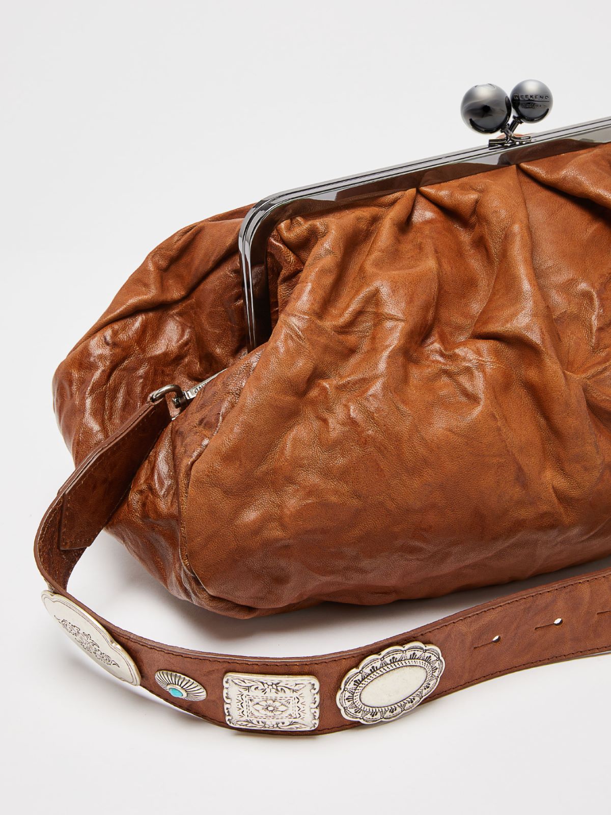 Large leather Pasticcino Bag - TOBACCO - Weekend Max Mara - 4