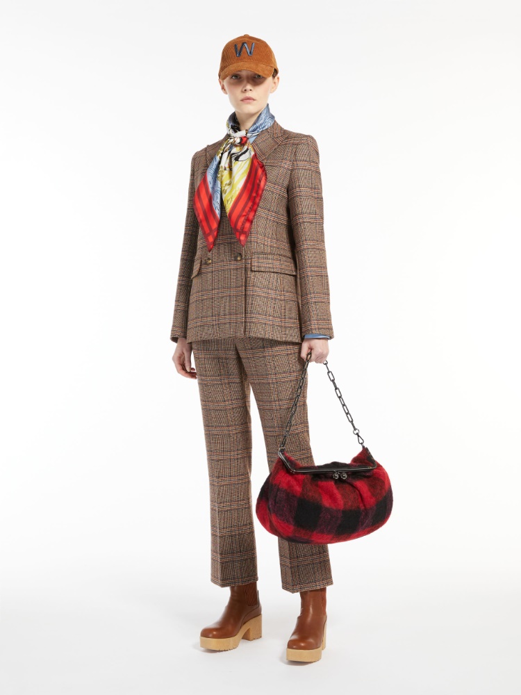 Large wool and alpaca Pasticcino Bag, red | Weekend Max Mara