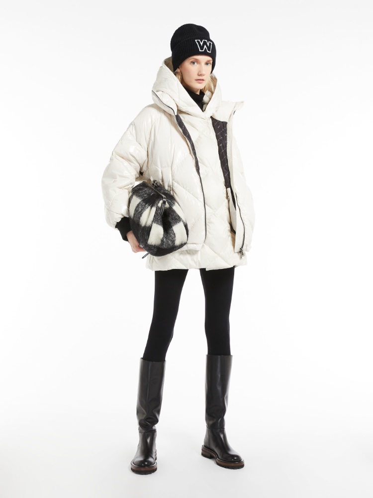 Large wool and alpaca Pasticcino Bag, white | Weekend Max Mara