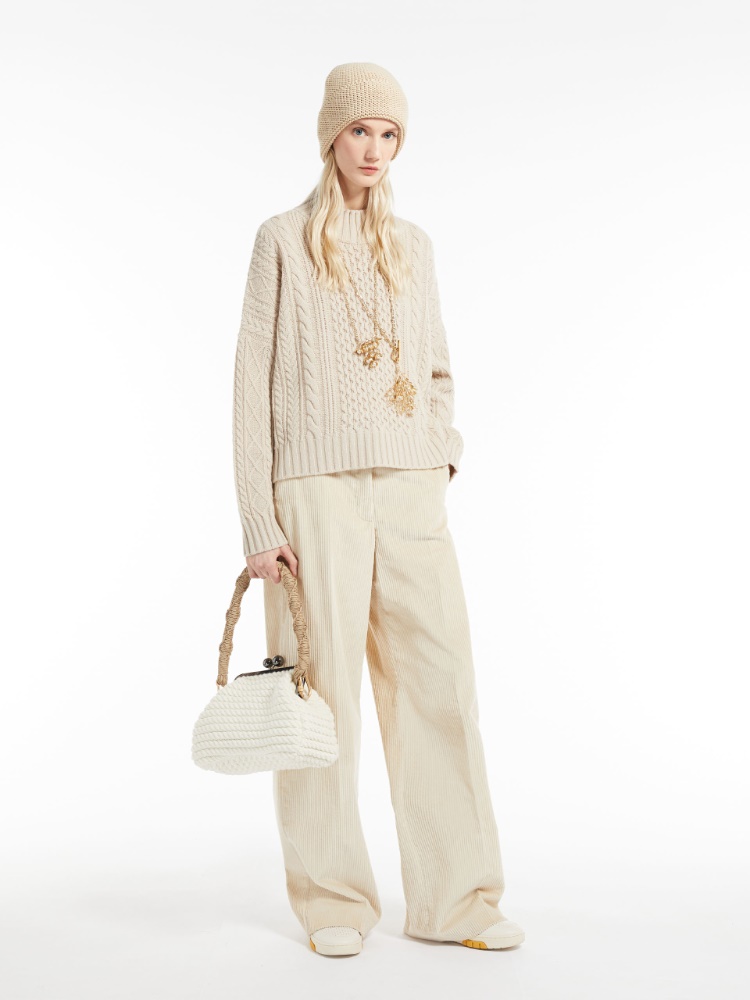 Medium wool Pasticcino Bag, milk | Weekend Max Mara
