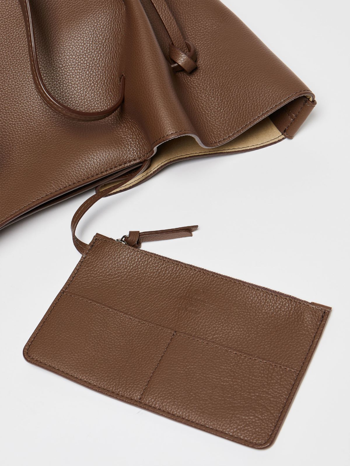 Leather shopping tote - TOBACCO - Weekend Max Mara - 5 Leather shopping tote - TOBACCO - Weekend Max Mara - 5