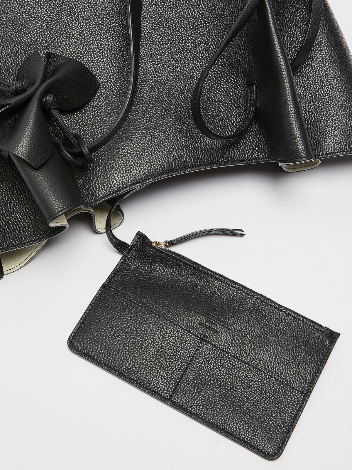 Leather shopping tote - BLACK - Weekend Max Mara - 4