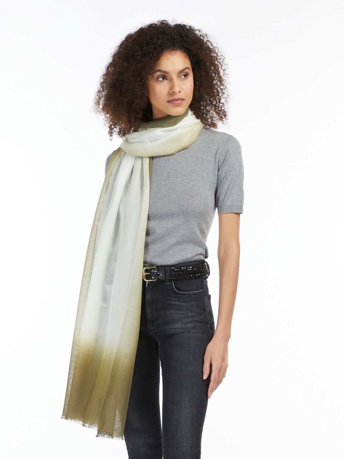 Wool and modal stole - KAKI - Weekend Max Mara - 6 Wool and modal stole - KAKI - Weekend Max Mara - 6