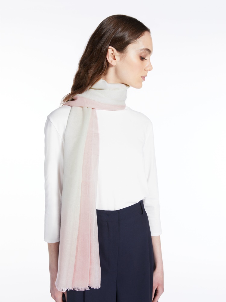 Wool and modal stole, pink | Weekend Max Mara