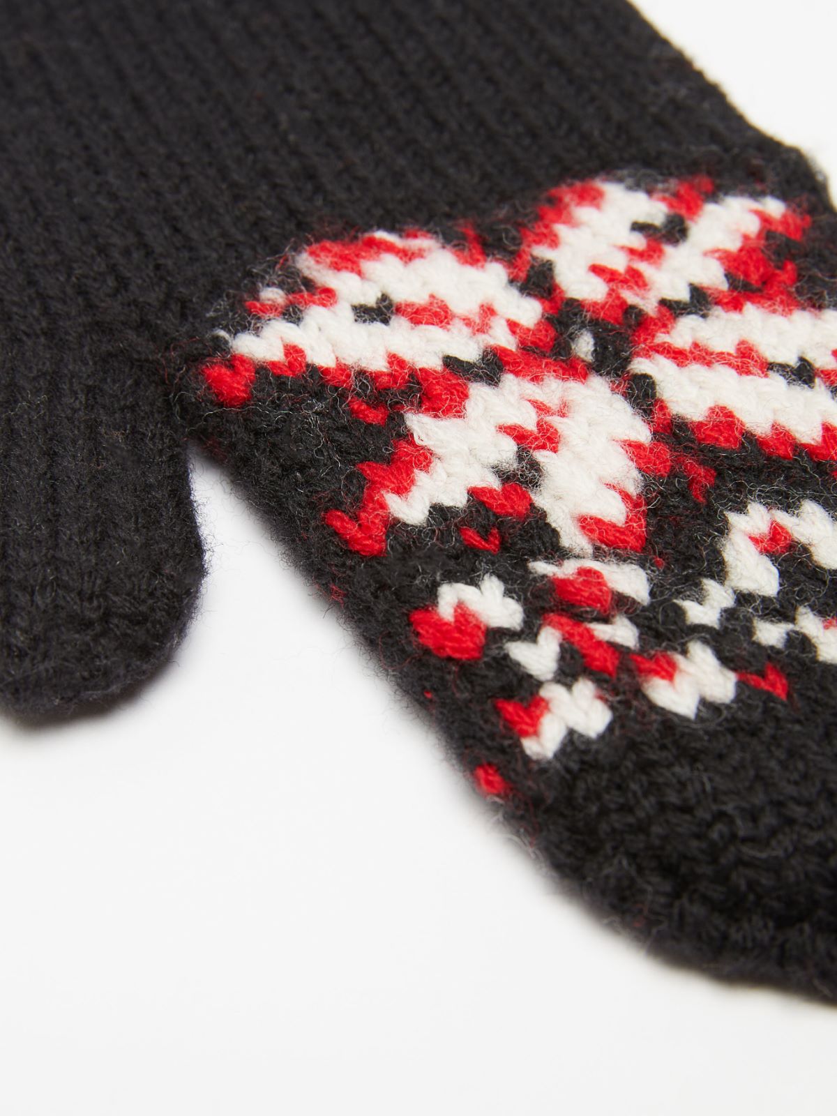 Nordic-themed mittens - RED - Weekend Max Mara - 2
