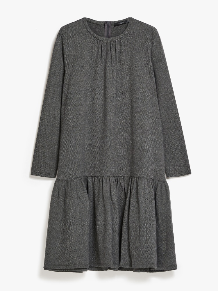 Jacquard jersey dress, dark grey | Weekend Max Mara