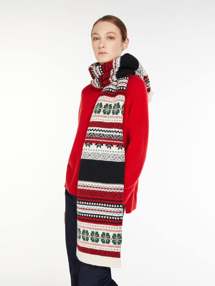 Nordic-themed scarf, milk | Weekend Max Mara