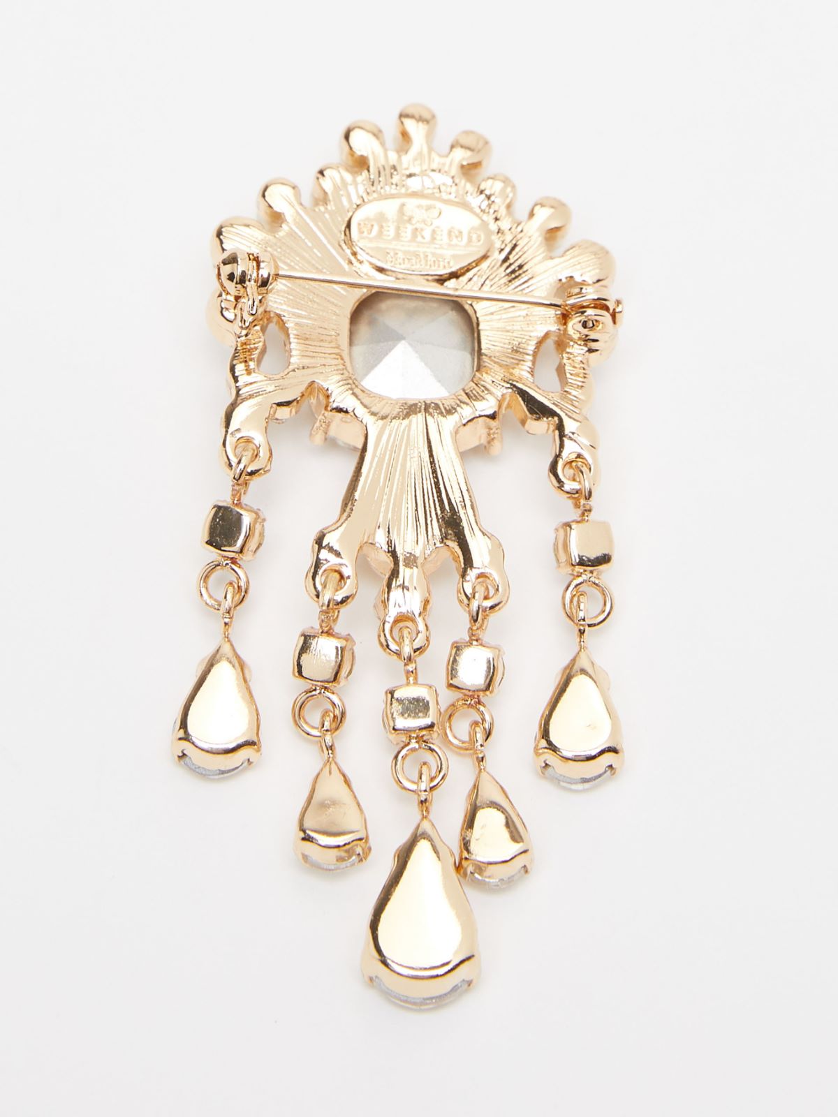 Rhinestone and pearl-adorned brooch - GOLD - Weekend Max Mara - 2