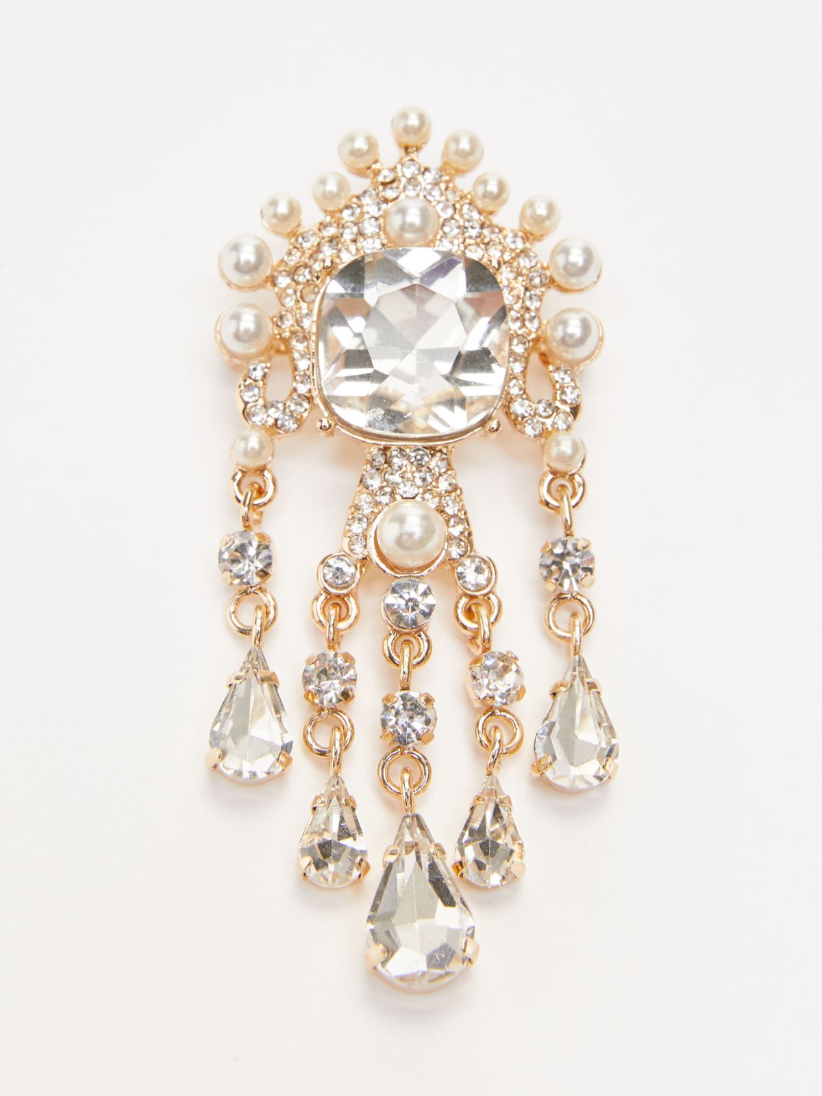 Rhinestone and pearl-adorned brooch Weekend Maxmara