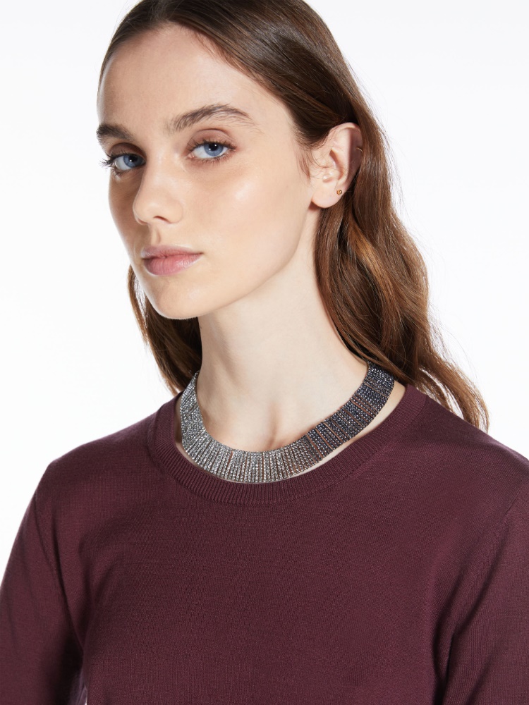 Rhinestone necklace , white black - Weekend Max Mara