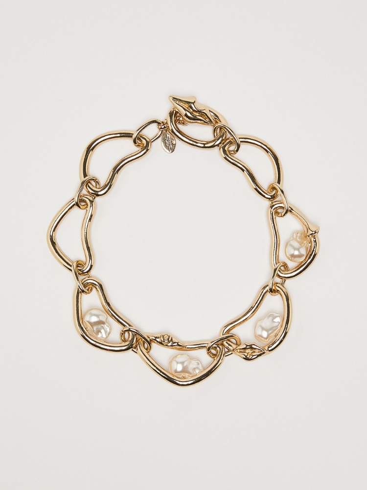 Metal and pearl necklace - GOLD - Weekend Max Mara