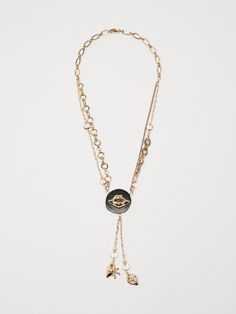 Pendant-adorned metal necklace - GOLD - Weekend Max Mara