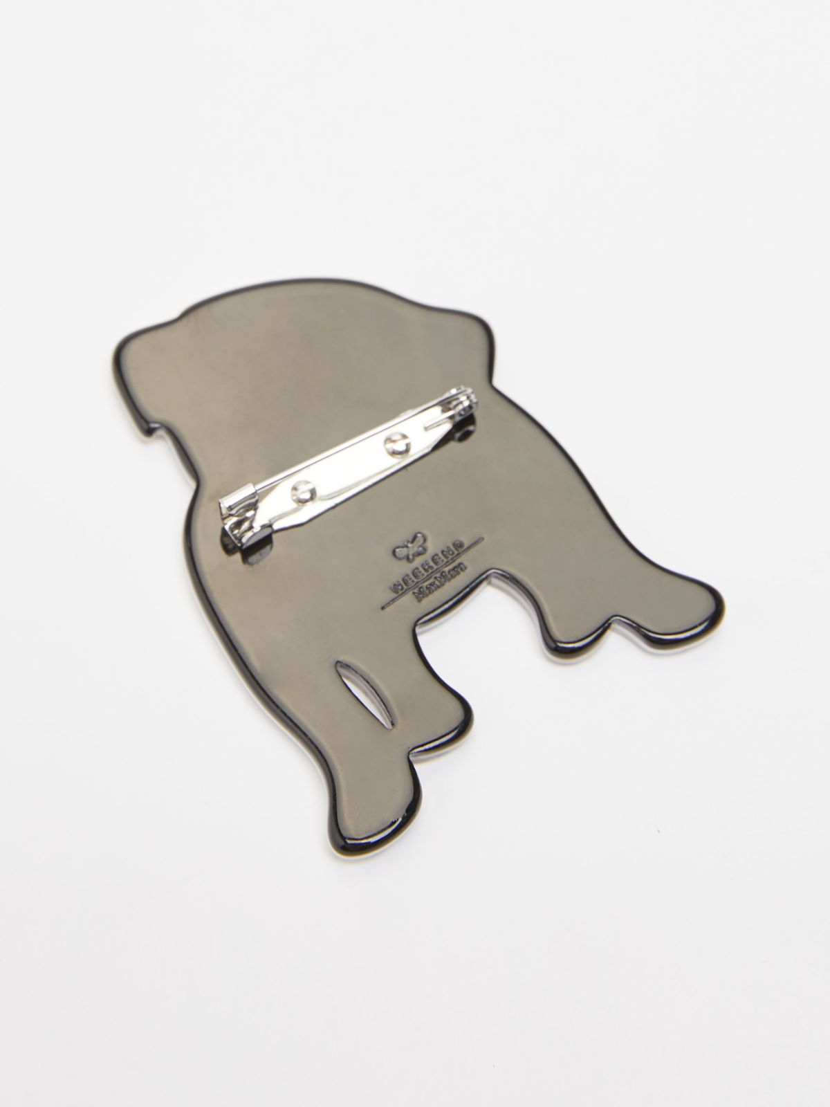 Metal and acetate brooch - WHITE - Weekend Max Mara - 2 Metal and acetate brooch - WHITE - Weekend Max Mara - 2