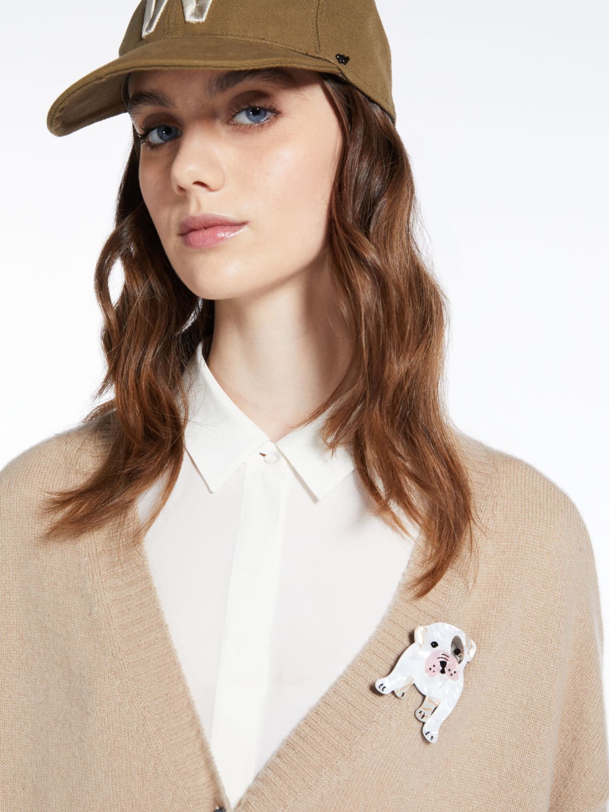 Metal and acetate brooch - WHITE - Weekend Max Mara - 5 Metal and acetate brooch - WHITE - Weekend Max Mara - 5