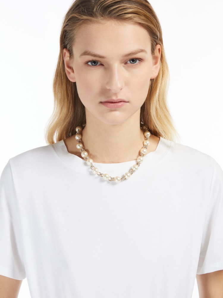 Pearl and rhinestone-adorned necklace -  - Weekend Max Mara - 2