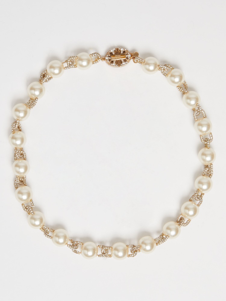 Pearl and rhinestone-adorned necklace -  - Weekend Max Mara