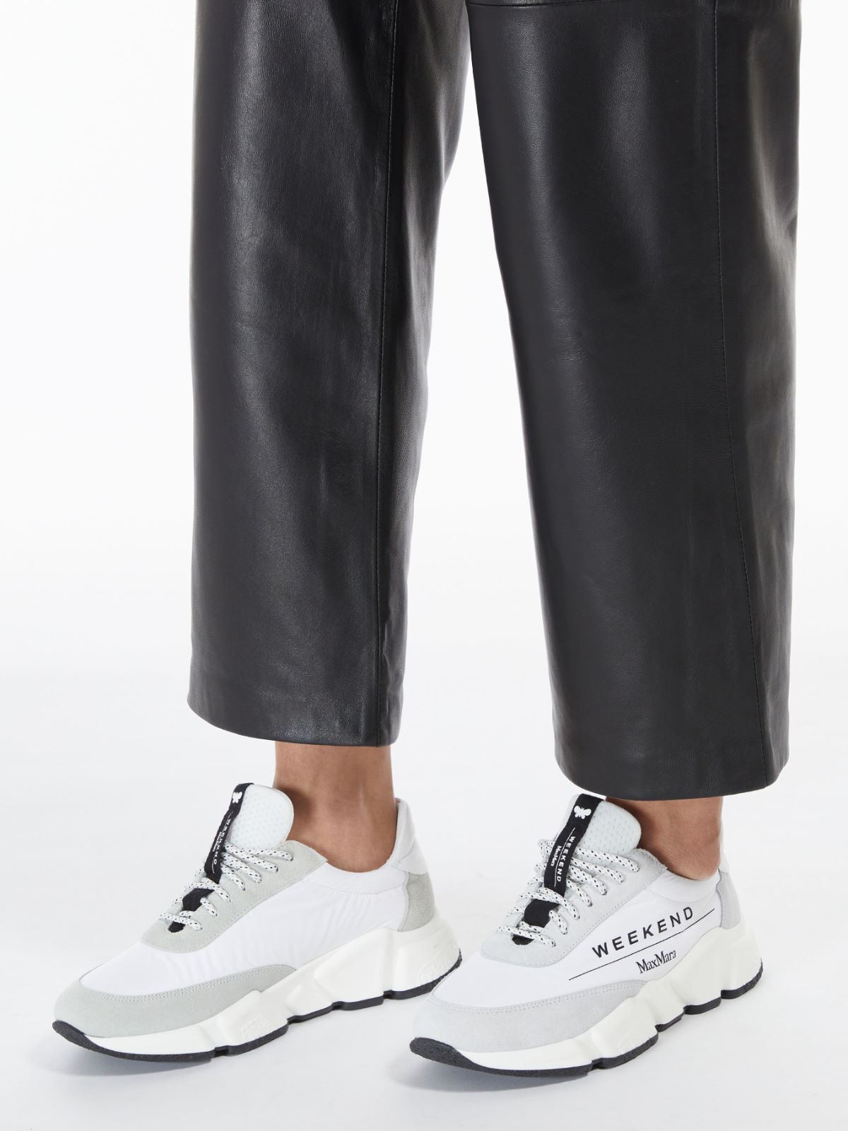 Leather and nylon sneakers - WHITE - Weekend Max Mara - 6