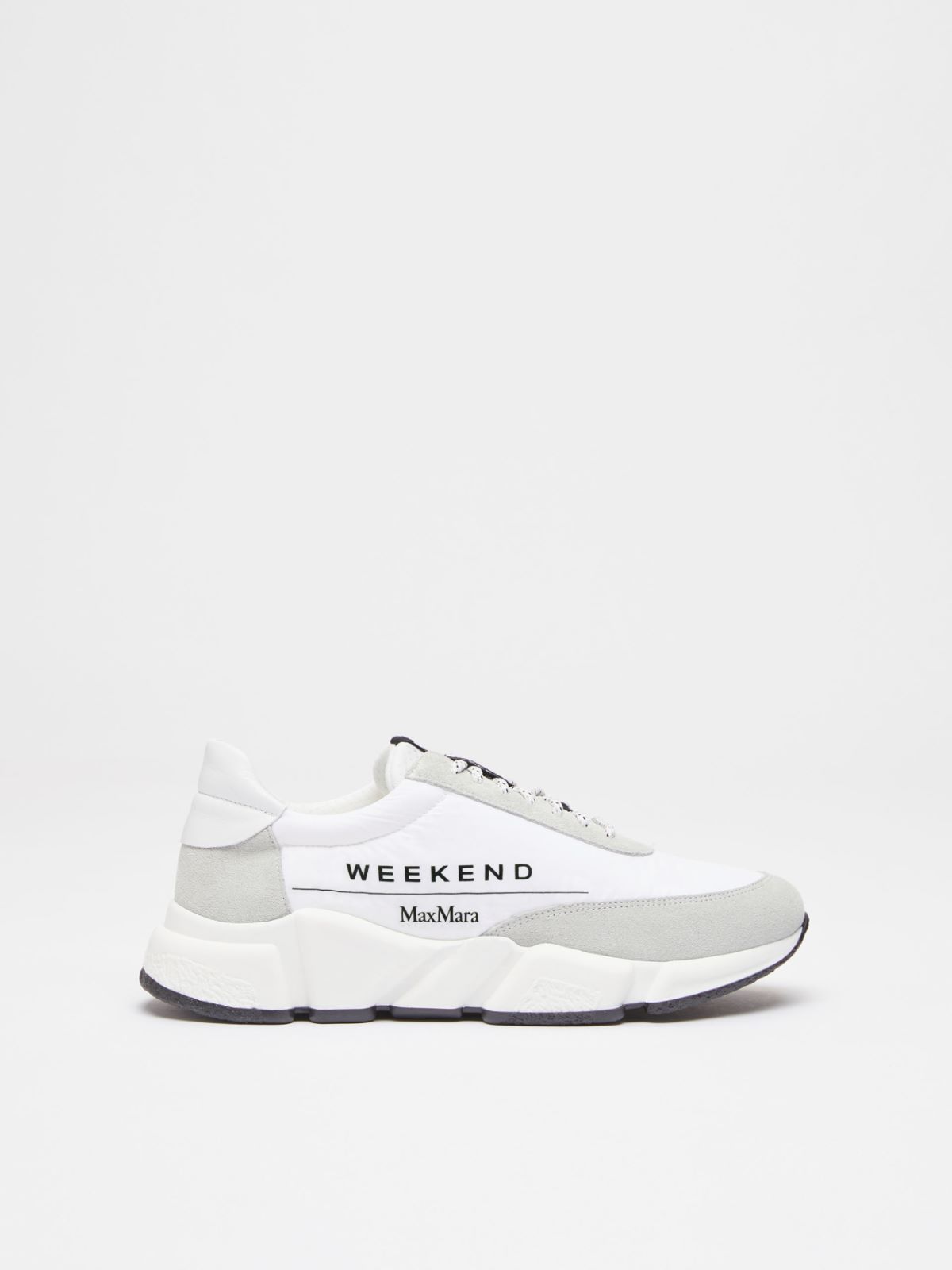Leather and nylon sneakers - WHITE - Weekend Max Mara