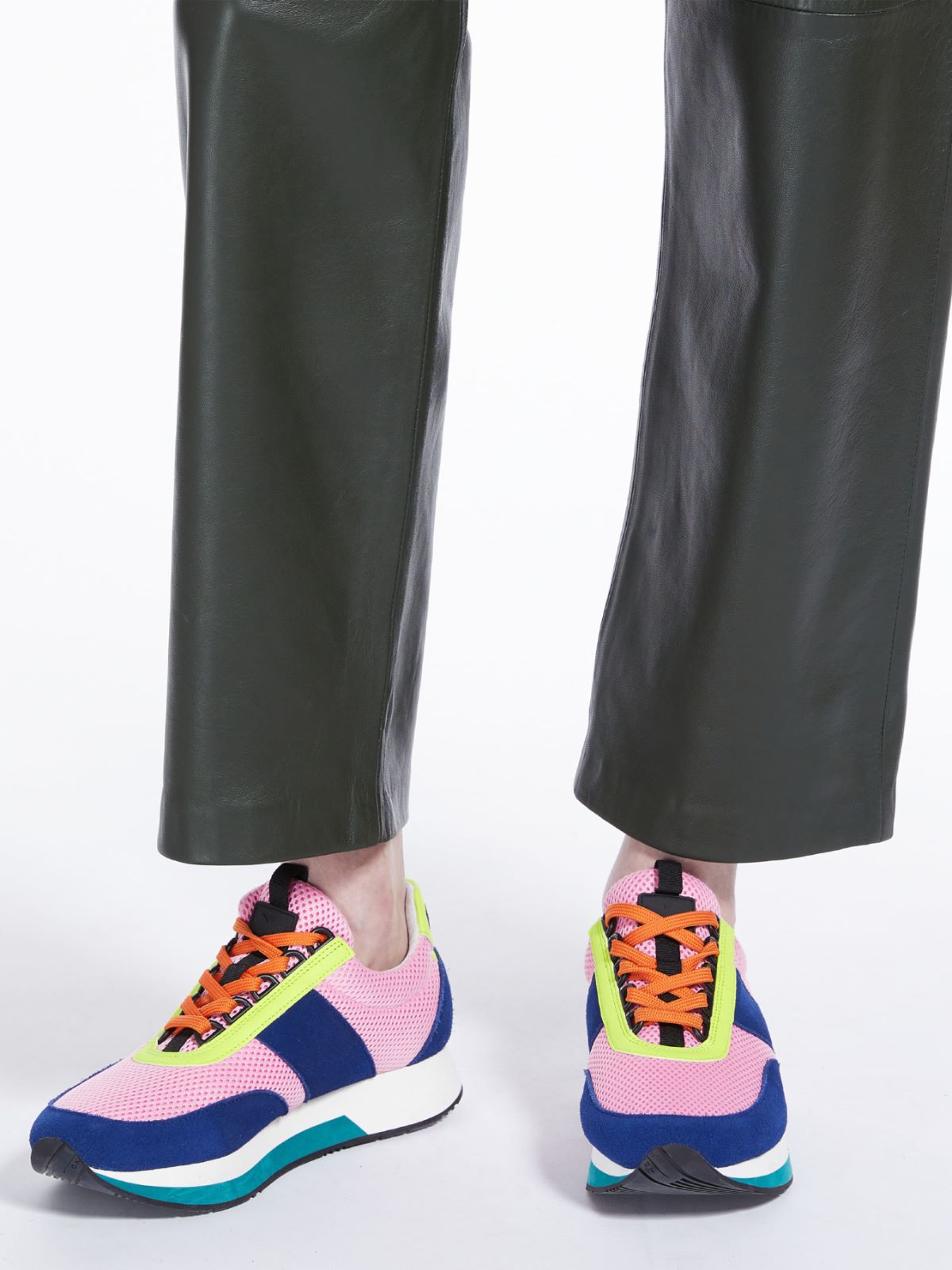 Technical fabric and leather sneakers Weekend Maxmara Technical fabric and leather sneakers Weekend Maxmara