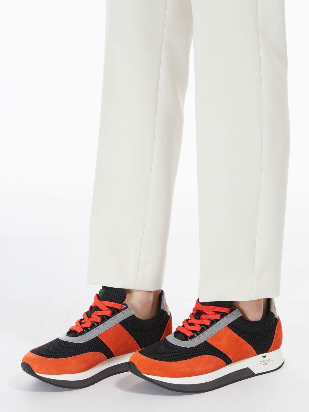 Technical fabric and leather sneakers Weekend Maxmara