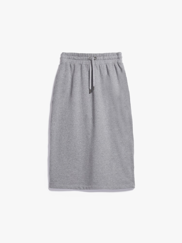 Cotton jersey skirt, medium grey | Weekend Max Mara
