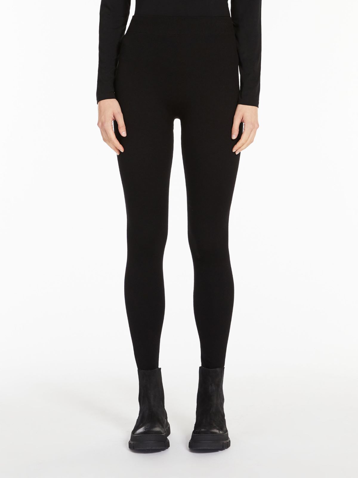 Jersey-knit leggings - BLACK - Weekend Max Mara - 2 Jersey-knit leggings - BLACK - Weekend Max Mara - 2