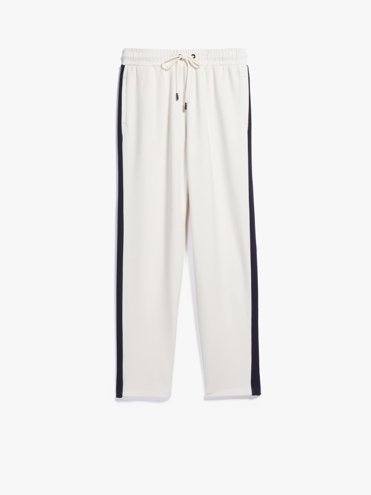 Viscose jersey trousers, ivory | Weekend Max Mara