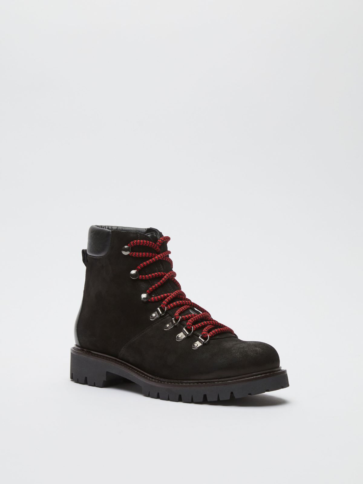 Water-repellent Nubuck leather mountain boots - BLACK - Weekend Max Mara - 2