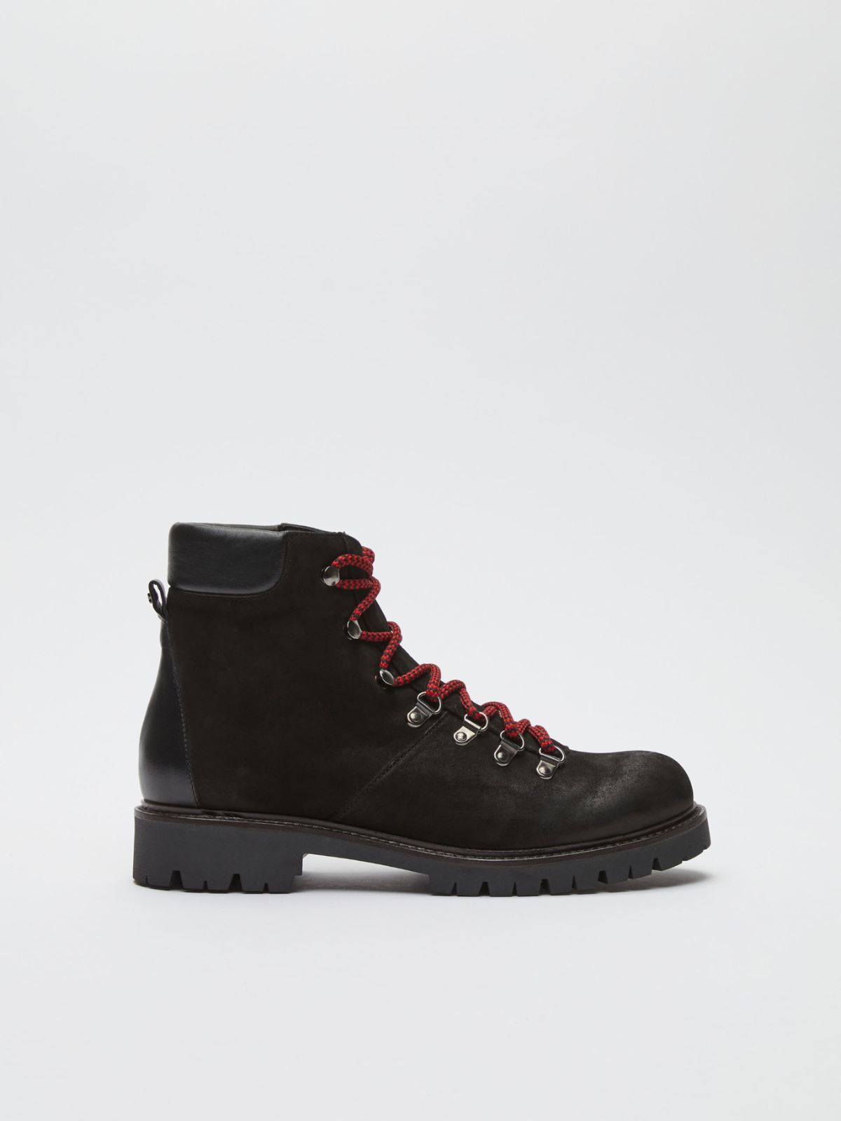 Water-repellent Nubuck leather mountain boots - BLACK - Weekend Max Mara