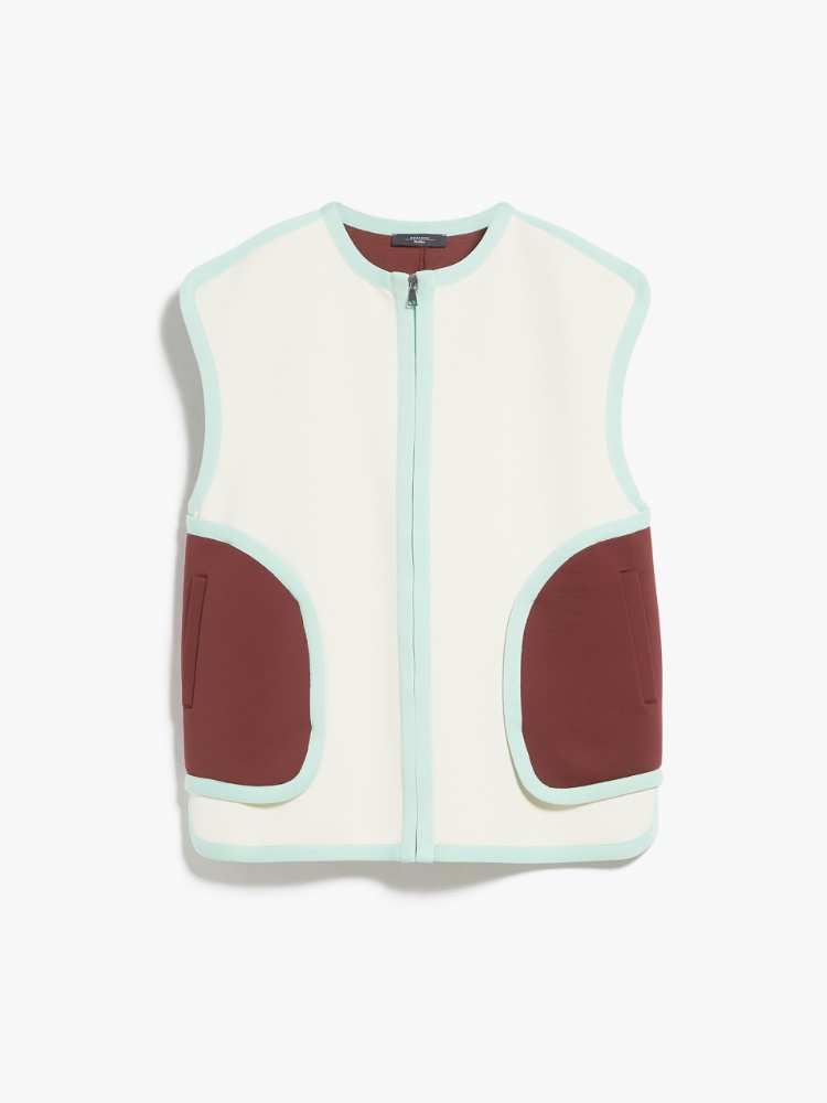 Technical neoprene gilet, ivory | Weekend Max Mara