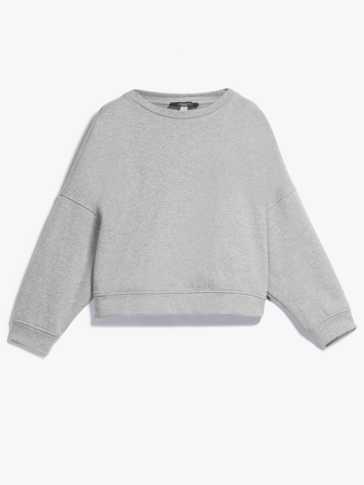 Cotton jersey sweatshirt, medium grey | Weekend Max Mara