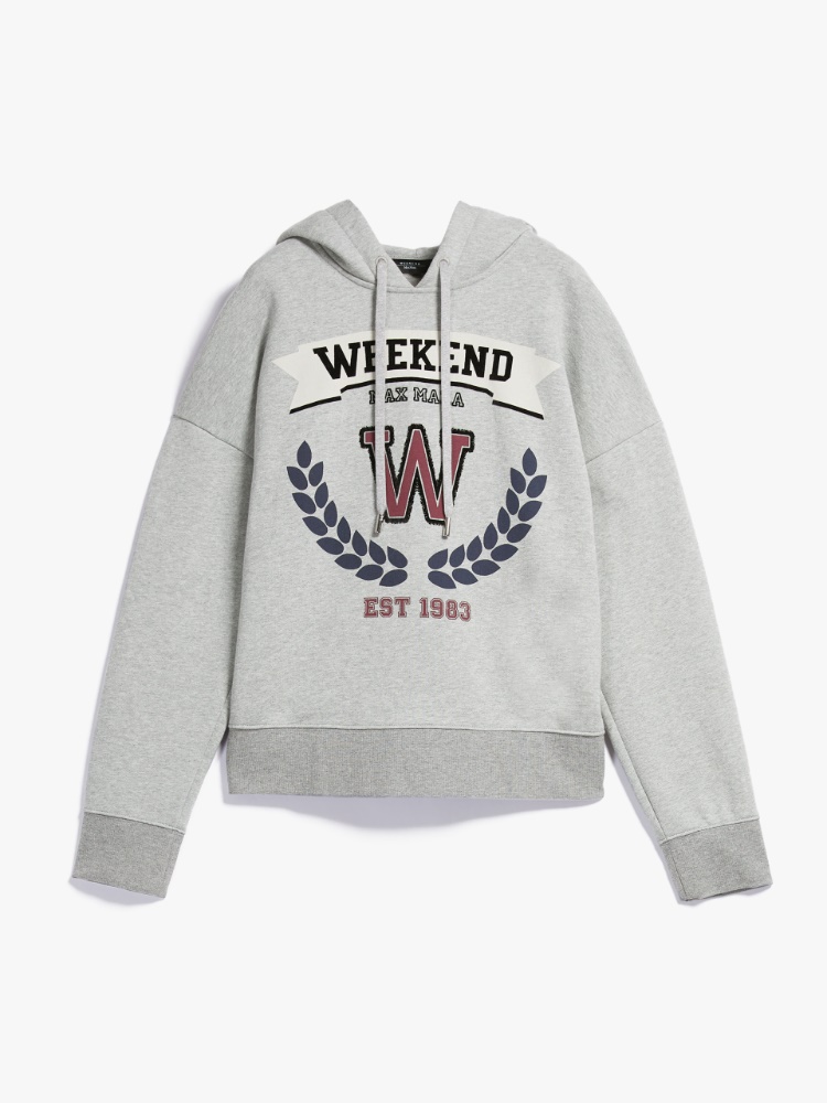 Cotton jersey sweatshirt - MEDIUM GREY - Weekend Max Mara