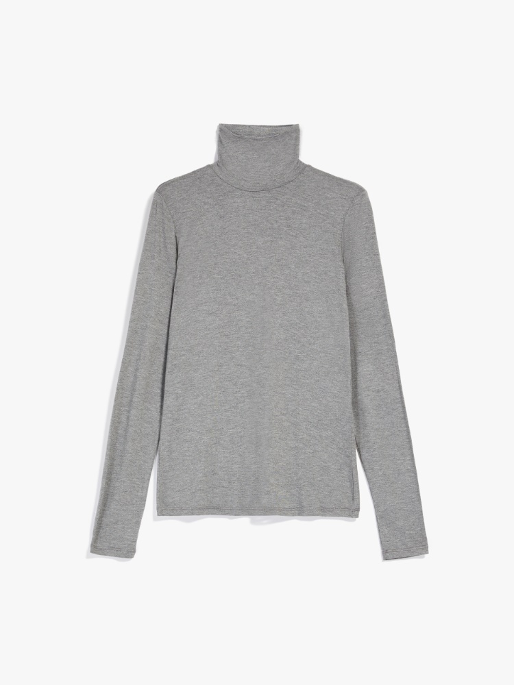 Viscose jersey top, medium grey | Weekend Max Mara