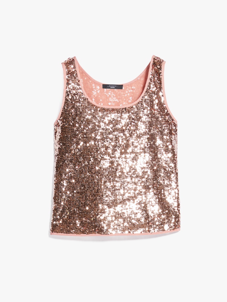 Sequinned top, pink | Weekend Max Mara