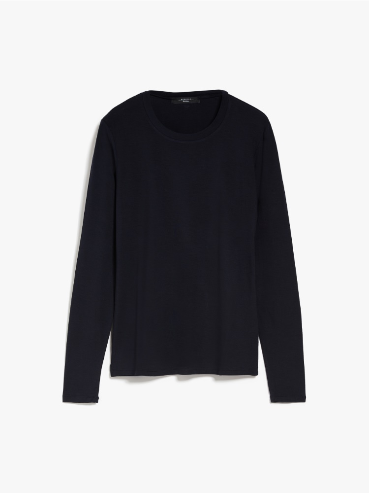 Viscose jersey top, navy | Weekend Max Mara