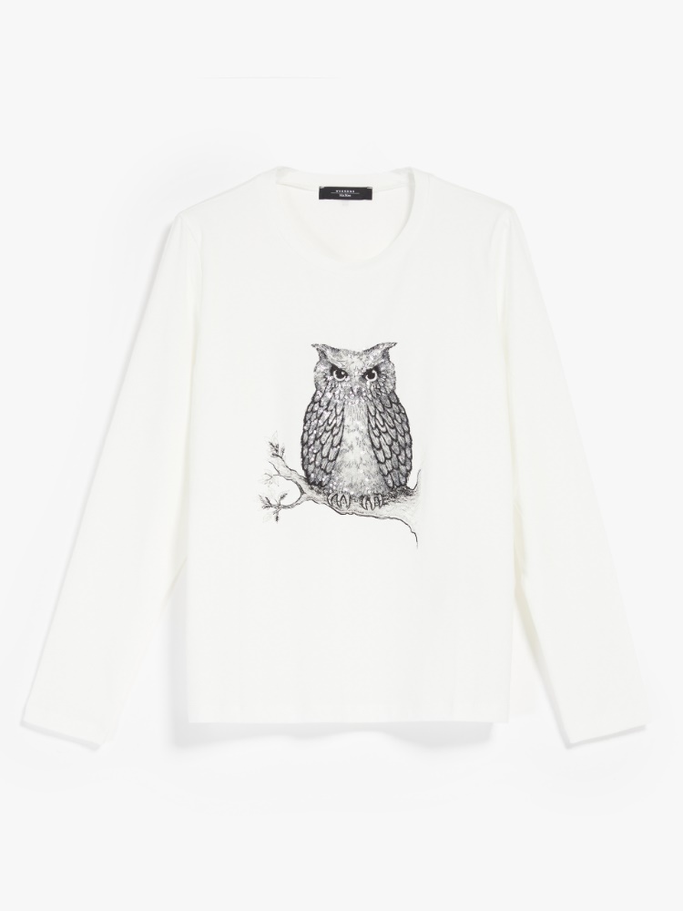 Cotton jersey top, white | Weekend Max Mara