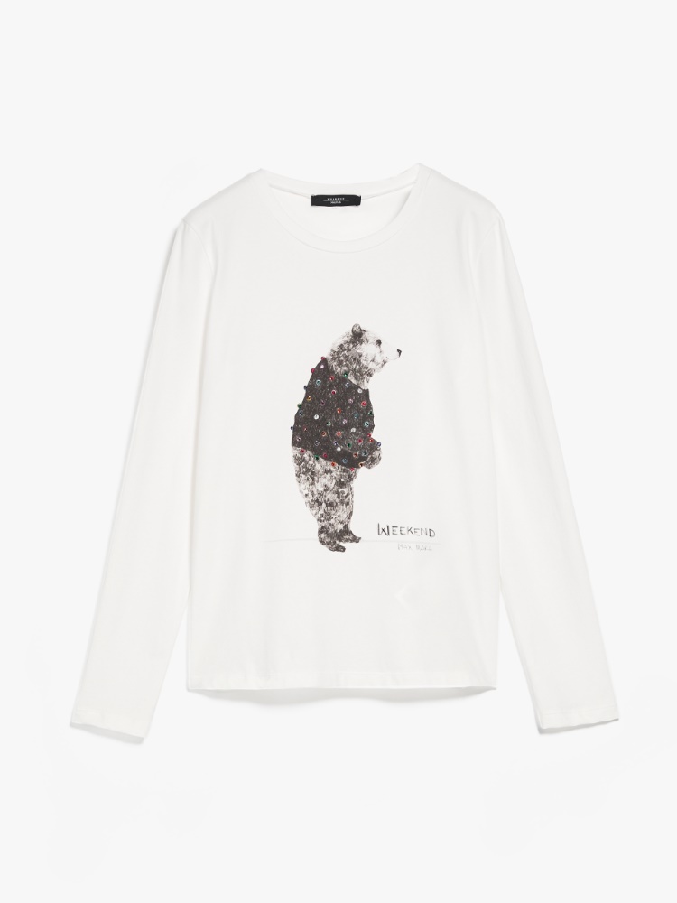 Cotton jersey top, white | Weekend Max Mara