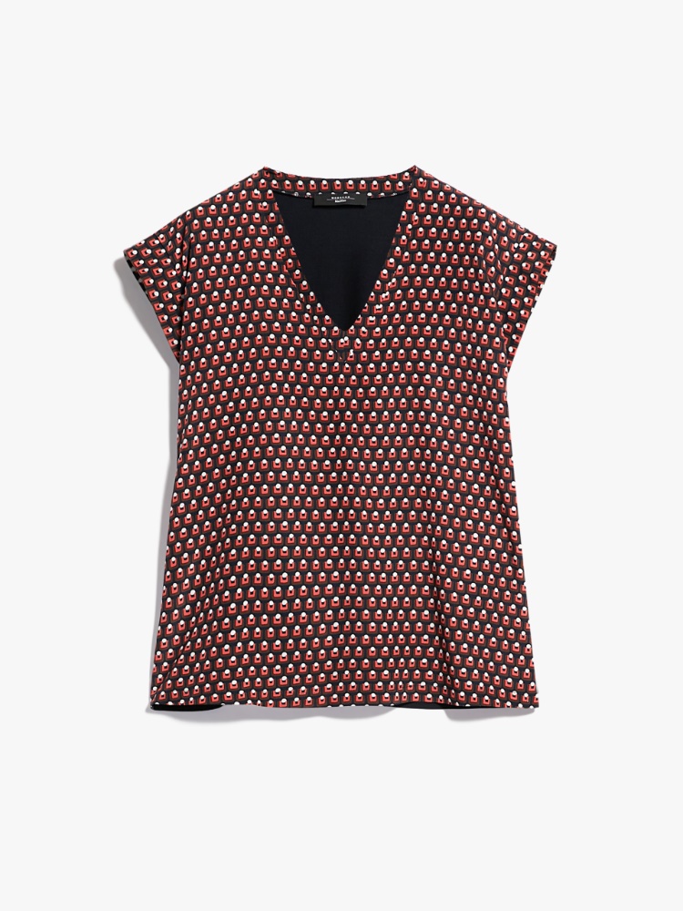 Crepe de chine top, ultramarine | Weekend Max Mara