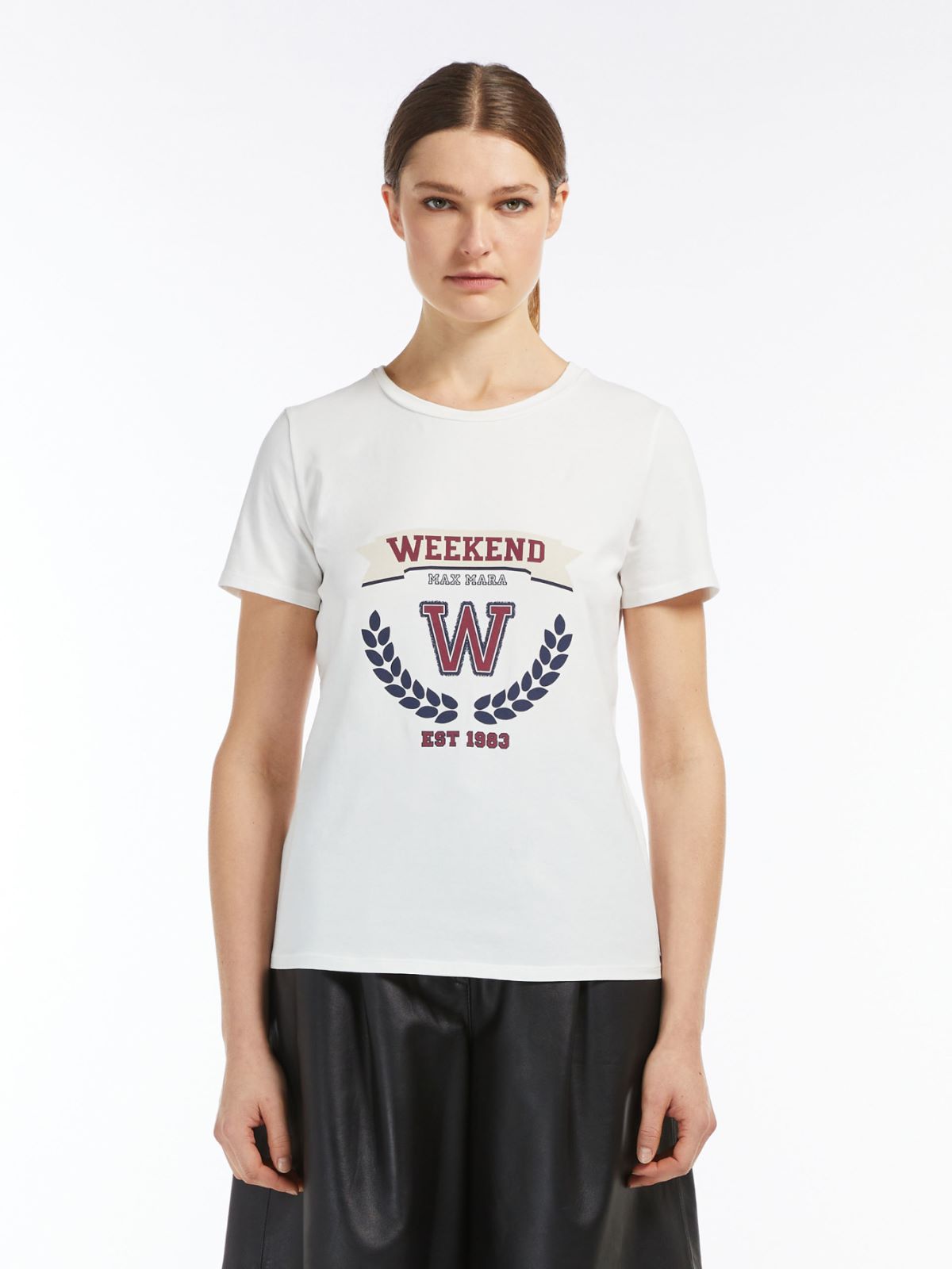 Cotton T-shirt - WHITE - Weekend Max Mara - 2