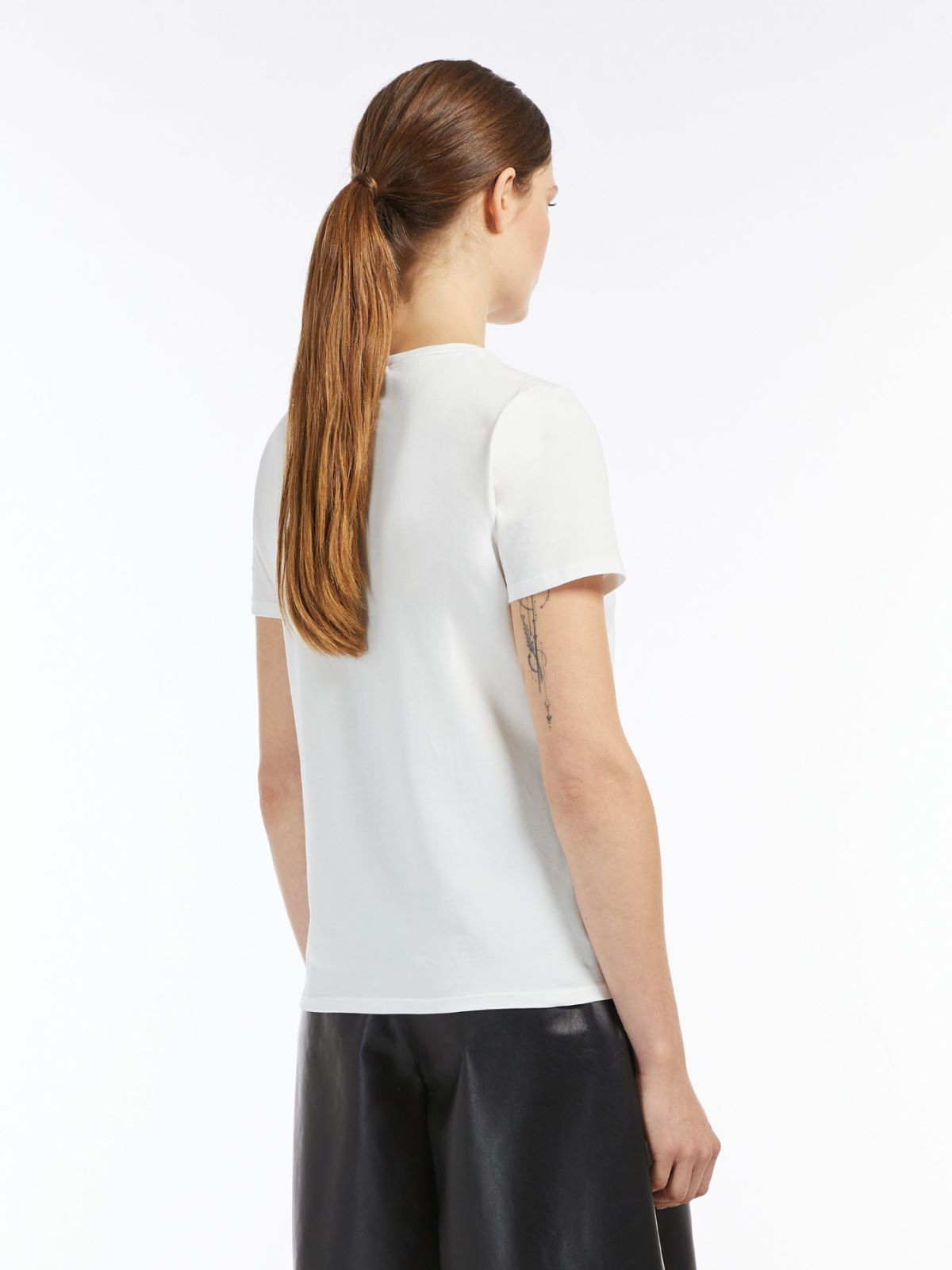 Cotton T-shirt - WHITE - Weekend Max Mara - 3