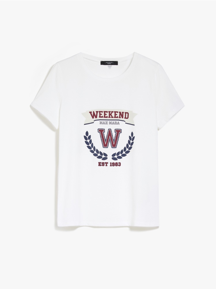 Cotton T-shirt - WHITE - Weekend Max Mara