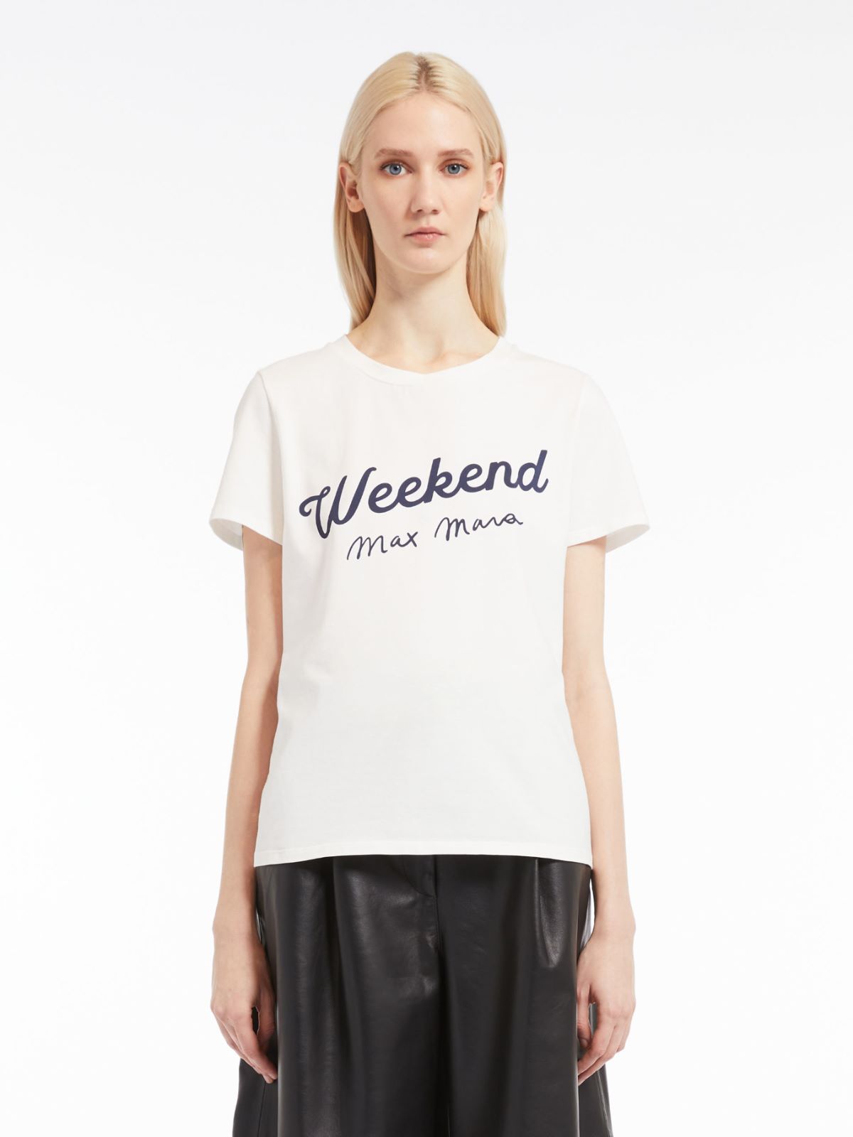 Cotton T-shirt - MILK - Weekend Max Mara - 2