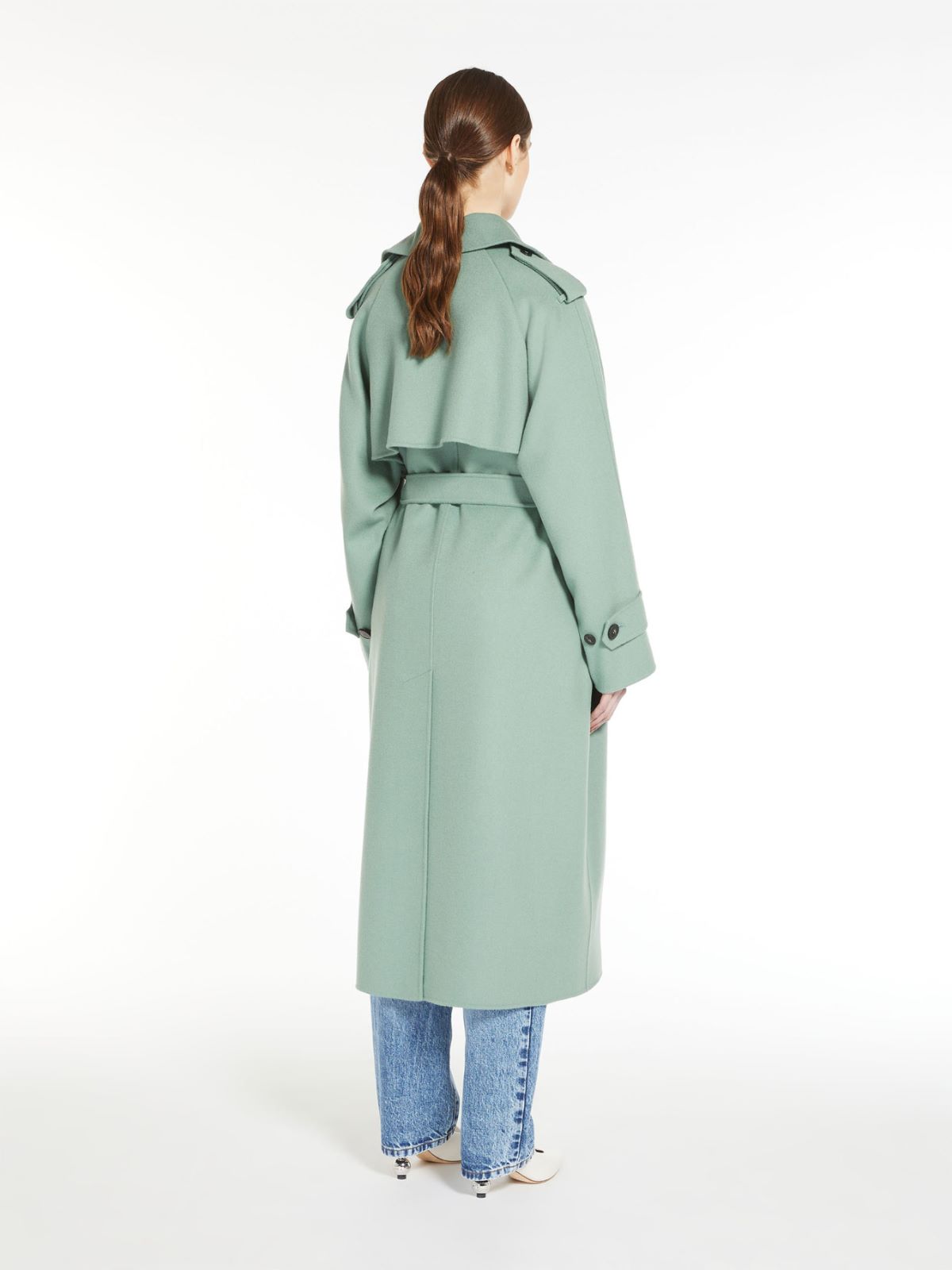 Double-breasted trench coat, sage green | Weekend Max Mara