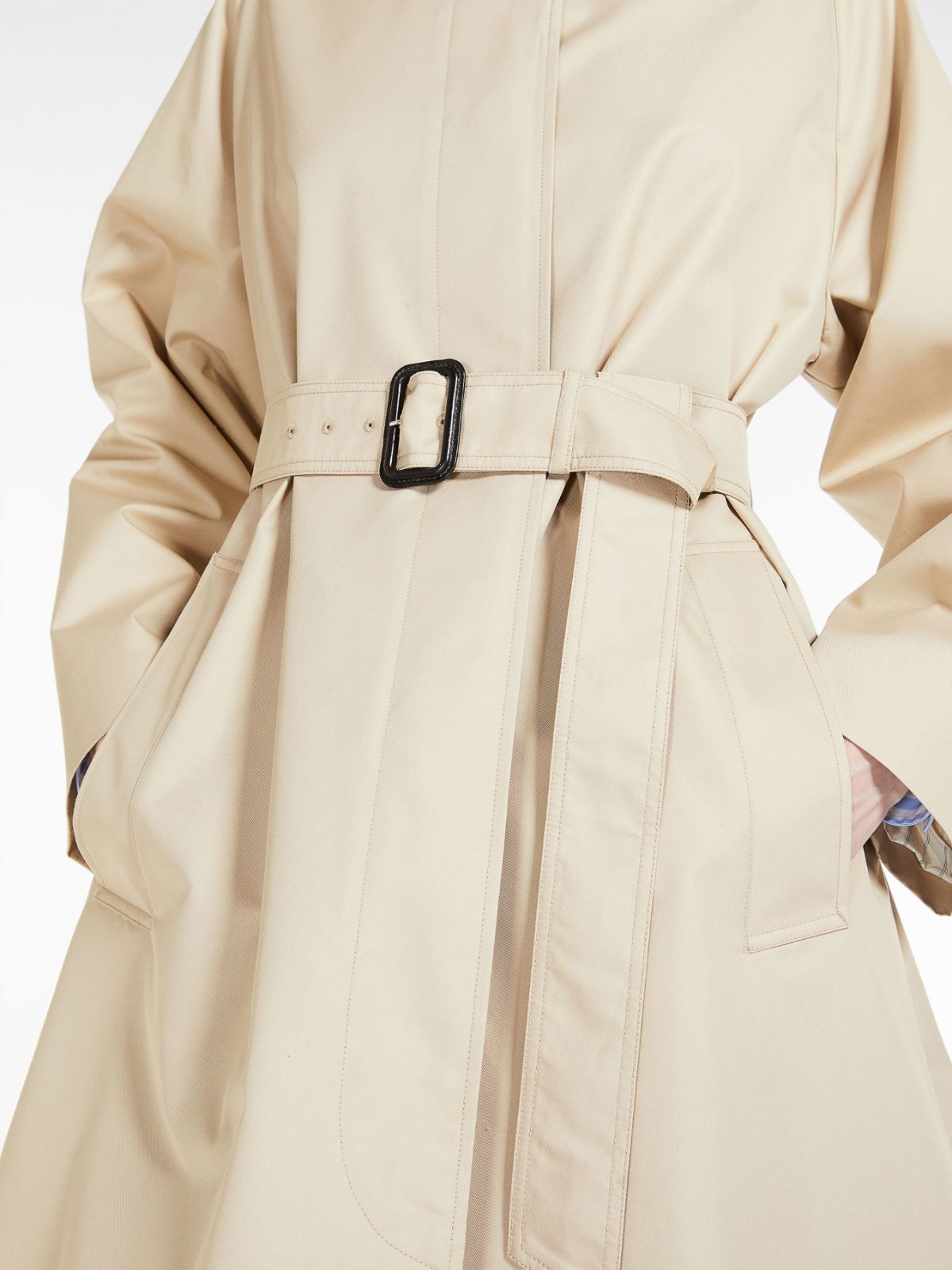 Water-resistant cotton trench coat - HONEY - Weekend Max Mara - 4