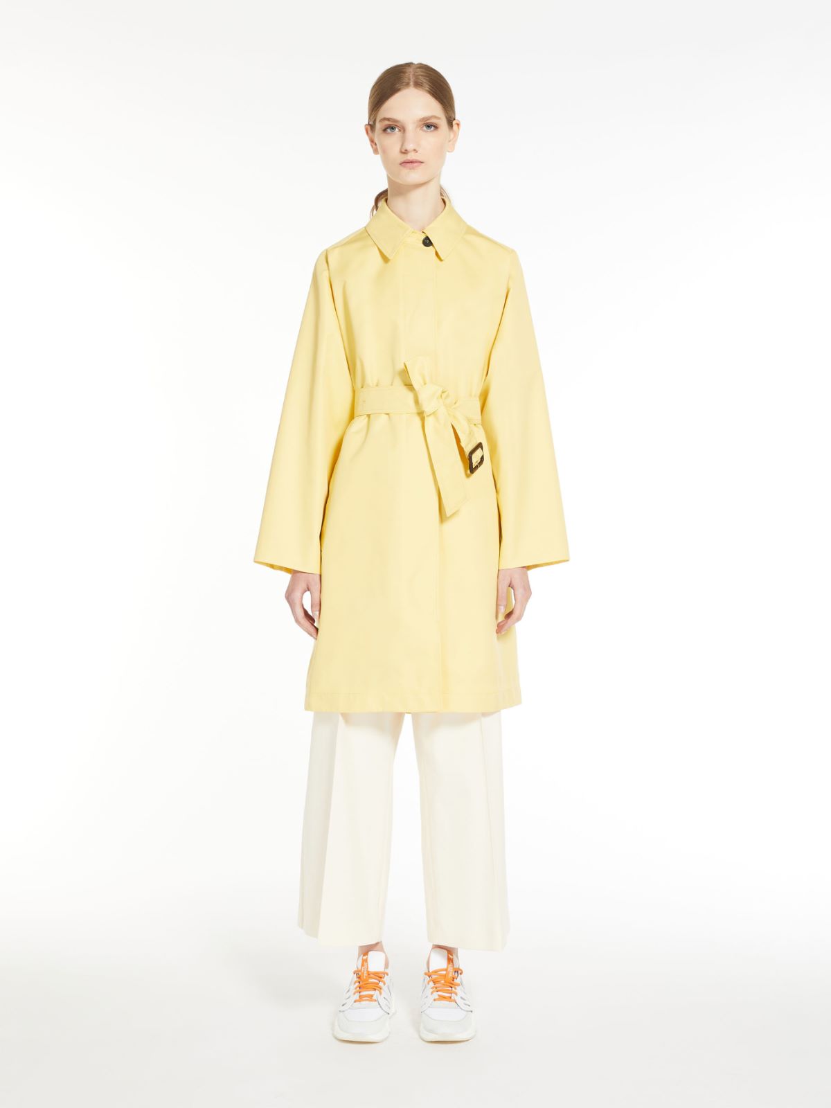 Water-resistant cotton trench coat - YELLOW - Weekend Max Mara - 2