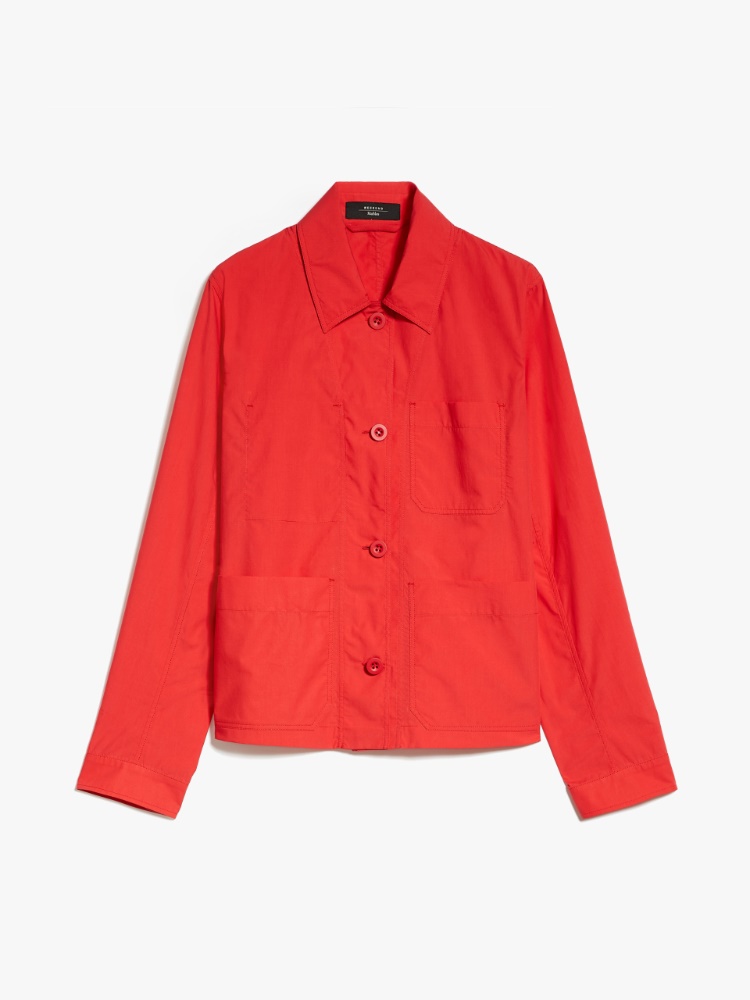 Cotton poplin jacket - RED - Weekend Max Mara - 2